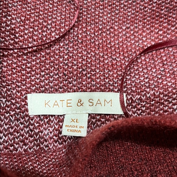 Kate & Sam Red FLORAL PULLOVER MOCK NECK WOMENS SWEATER SIZE XL - Picture 3 of 11